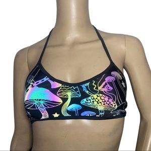 - Mushroom Rainbow and Reflective halter top